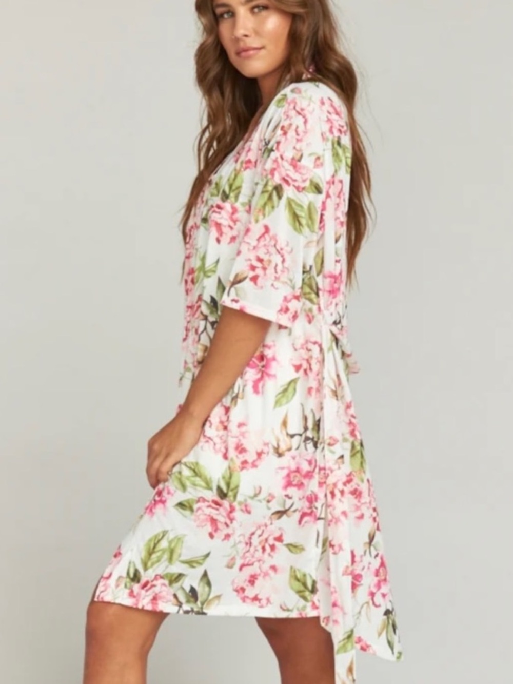 Show Me Your MuMu Pink Floral Print Robe